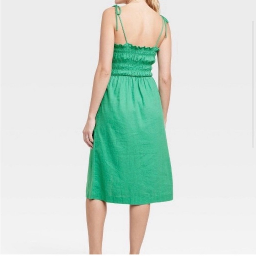 Universal Thread Green Sleeveless Button-Down Dre… - image 2